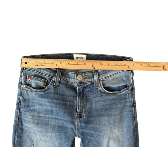 Hudson Crop Harkin Super Skinny Cuffed Destroyed Stretch Jeans Women’s Size 27 - Picture 3 of 16